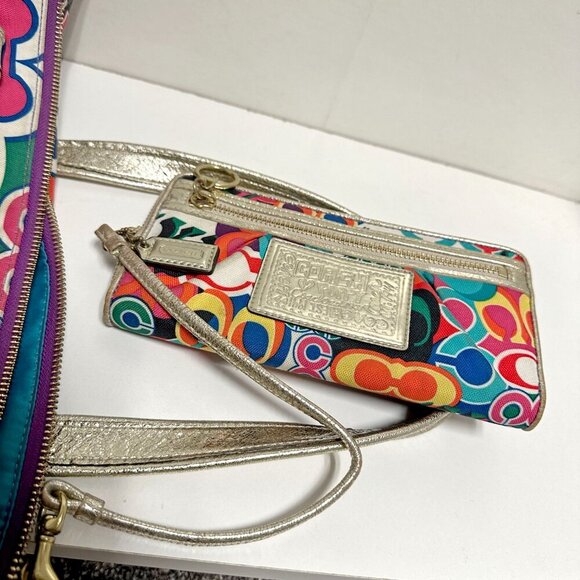 Coach Poppy Glam Tote & Wallet - Picture 10 of 12